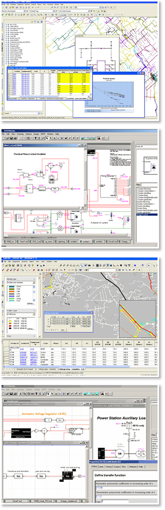 Software de ingeniería eléctrica - PSS/E, CYME, EMTP